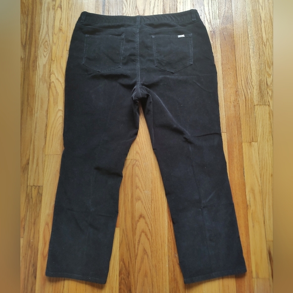 L.L.Bean Favorite Fit Corduroy Pants Jeans Black Ankle Cropped Cotton Pockets 20 - Picture 10 of 16